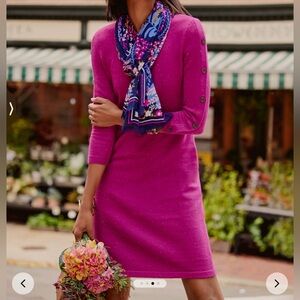 Talbots Kitty Tweed Sweater Dress Large Petite